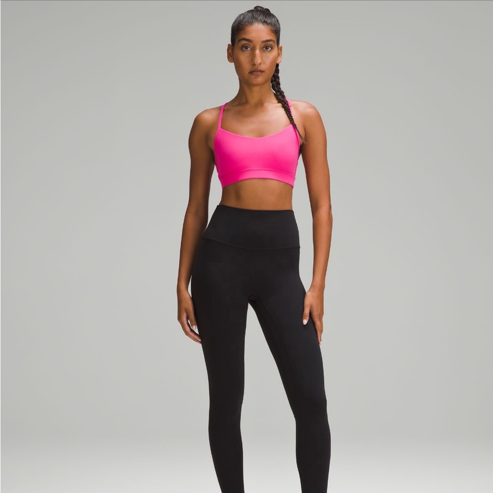Sonic pink Lululemon flow y sports bra